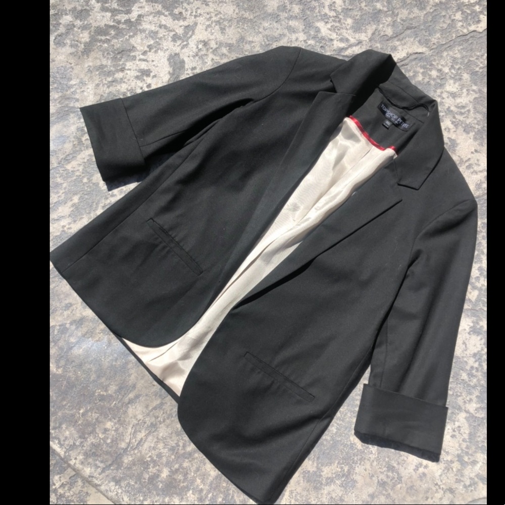 TOPSHOP petite blazer black US 4